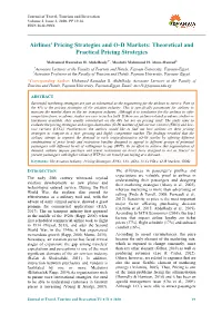 Airlines' Pricing Strategies and OD Markets