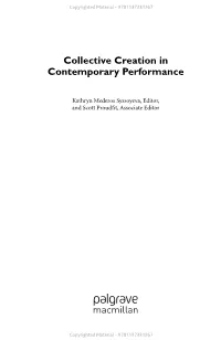 Collective Creation in Contemporary Performance