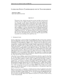 Lossless Data Compression with Transformer