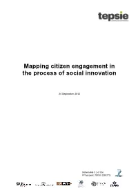 Mapping Citizen Engagement in the Process of Social Innovation