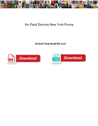 No Fault Divorce New York Forms