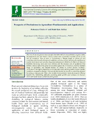 Prospects of Trichoderma in Agriculture-Fundamentals and Applications