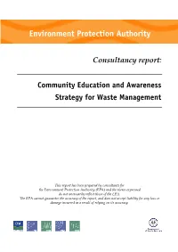 Community Education and Awareness Strategy for Waste Management
