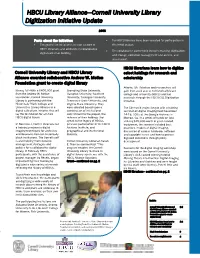 HBCU Library Alliance—Cornell University Library Digitization Initiative Update