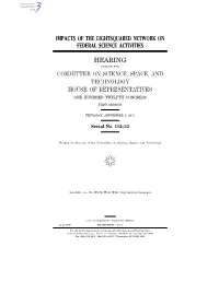 Impacts of the Lightsquared Network on Federal Science Activities