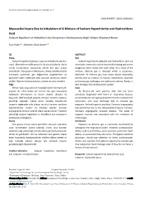 Myocardial Injury Due to Inhalation of a Mixture of Sodium Hypochlorite