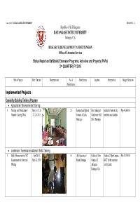 BATANGAS STATE UNIVERSITY Implemented Projects