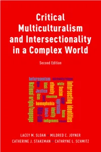 Critical Multiculturalism and Intersectionality in a Complex World
