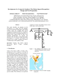 Development of a Corpus for Southern Thai Dialect Speech Recognition: Design and Text Preparation