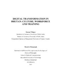 Digital Transformation in Bhutan: Culture, Workforce and Training