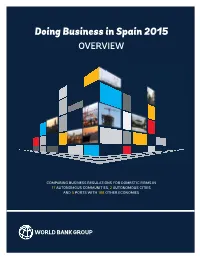 Doing Business in Spain 2015 OVERVIEW
