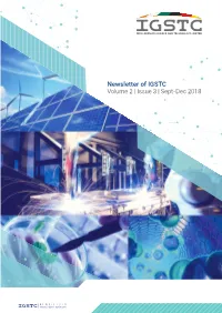 IGSTC Sept-Oct 2018 Newsletter