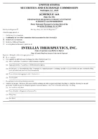 INTELLIA THERAPEUTICS, INC. (Name of Registrant As Specified in Its Charter)
