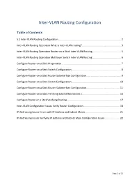 Inter-VLAN Routing Configuration