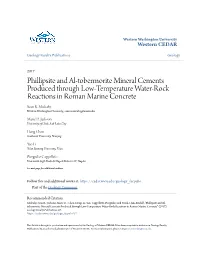 Phillipsite and Al-Tobermorite Mineral Cements Produced Through Low-Temperature Water-Rock Reactions in Roman Marine Concrete Sean R