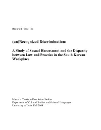 Taking Discrimination for Granted in South Korea
