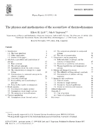 The Physics and Mathematics of the Second Law of Thermodynamics
