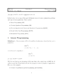 1 Linear Programming