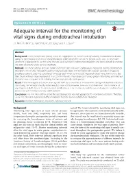 Adequate Interval for the Monitoring of Vital Signs During Endotracheal Intubation J.Y