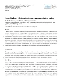 Aerosol Indirect Effects on the Temperature-Precipitation Scaling