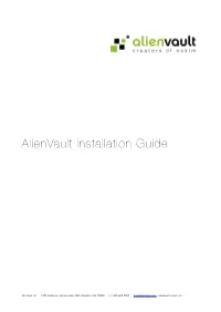 Alienvault OSSIM Installation Guide