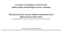 Coronary Circulation: an Overview Observations About Kugel's Artery Anatomy