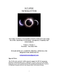 Eclipse Newsletter