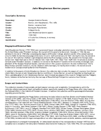 John Macpherson Berrien Papers