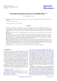 The Observed Spiral Structure of the Milky Way⋆⋆⋆