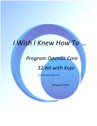 Opengl-Table of Contents