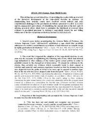 Rape Shield Statute This Outline Has Several Objectives