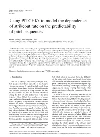 Using Pitchf/X to Model the Dependence of Strikeout Rate on the Predictability of Pitch Sequences