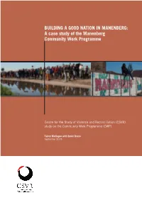 A Case Study of the Manenberg Community Work Programme