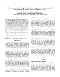 A Content Analysis of Navigators Using Different Types of Wayfinding Devices