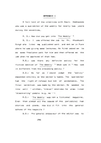 APPENDIX 1 a Full Text of the Interview with Gauri Deshpande Who Was A