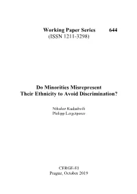 Do Minorities Misrepresent Their Ethnicity to Avoid Discrimination?