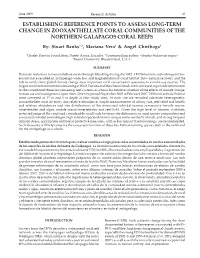 Establishing Reference Points to Assess Long-Term Change in Zooxanthellate Coral Communities of the Northern Galapagos Coral Reefs