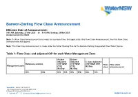 Flow Class Announcement Transaction