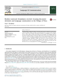 Language Communities in the Village of Tewa