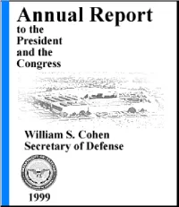 Message of the Secretary of Defense