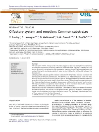 Olfactory System and Emotion: Common Substrates