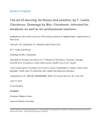 The Art of Dancing; Its Theory and Practice, by F