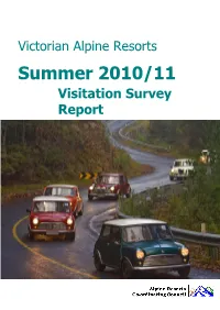 Victorian Alpine Resorts Summer 2010/11 Visitation Survey Report