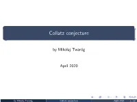 Collatz Conjecture