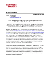 Curtiss-Wright Intelligent Tactical Data Link Translation Gateway Improves and Simplifies Real-Time Warfighter Communications