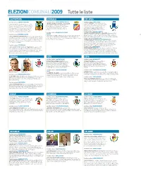 ELEZIONICOMUNALI2009 Tutteleliste
