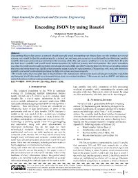 Encoding JSON by Using Base64