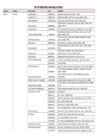 List of Core Banks Available in Orissa