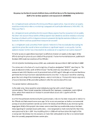 Response by the Parish Council of Offord Cluny and Offord Darcy to the Examining Authority’S (Exa’S) First Written Questions and Requests (Ref: 10030393)