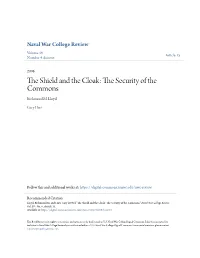 The Shield and the Cloak: the Security of the Commons BOOK REVIEWS 141